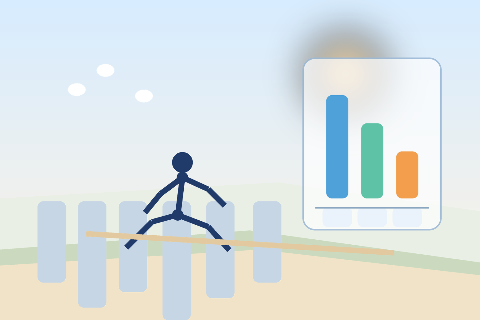 レース前の調整期に河川敷で軽く走る市民ランナーのイメージ