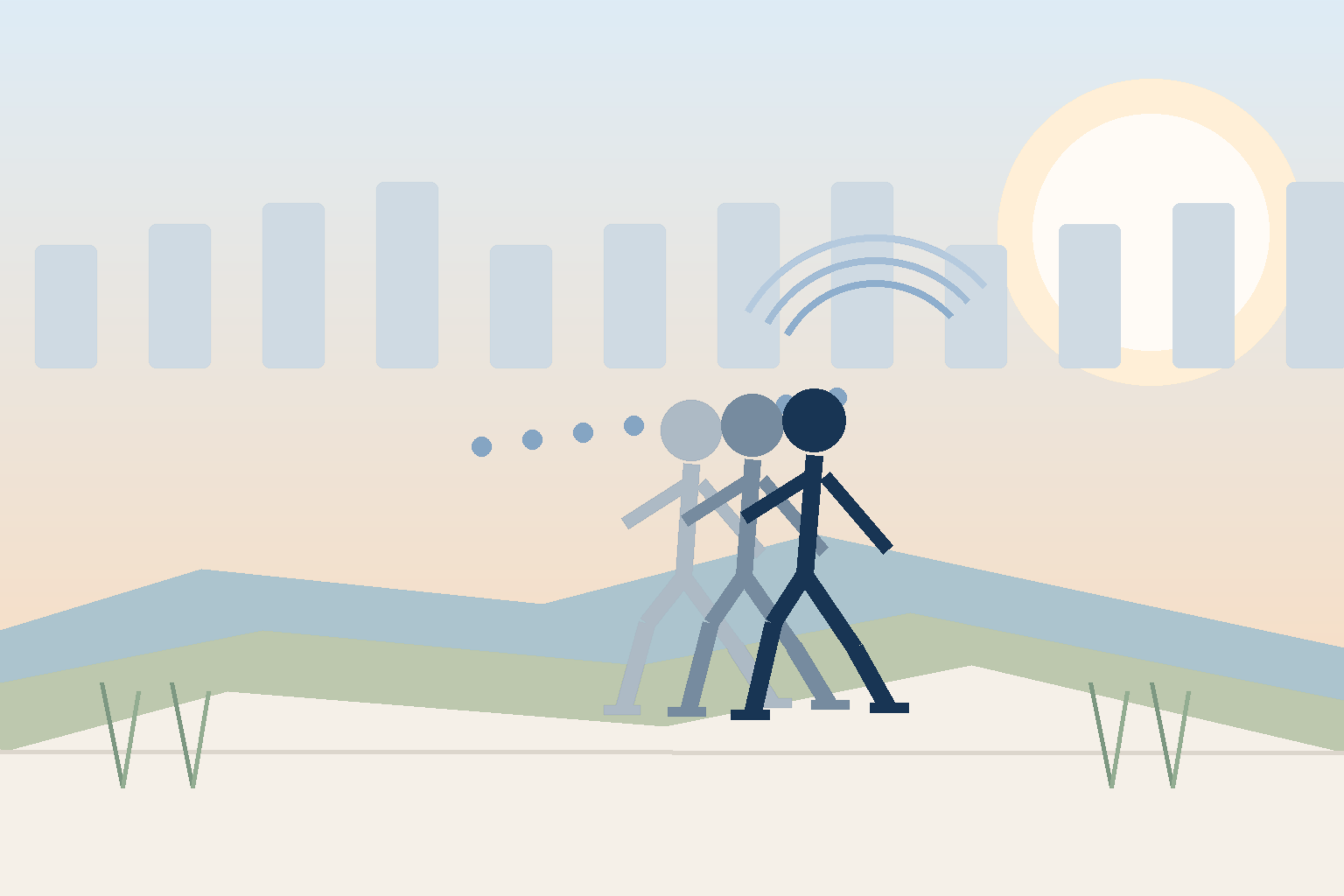 ランニングのピッチとケイデンスを意識しながら走る市民ランナーのイメージ