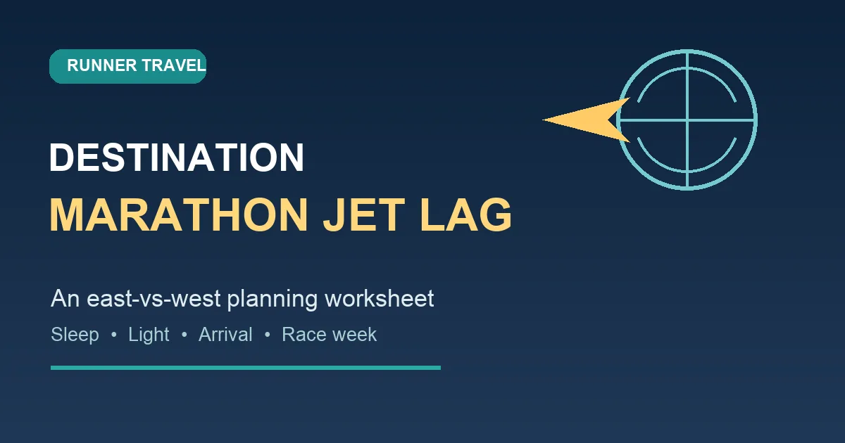 Destination marathon jet lag planning worksheet for eastward and westward travel